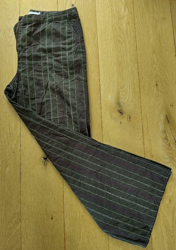 Bruin gestreepte zomerbroek van Trix&Rees. Maat 44, Trix&Rees, Bruin, Maat 42/44 (L), Ophalen of Verzenden