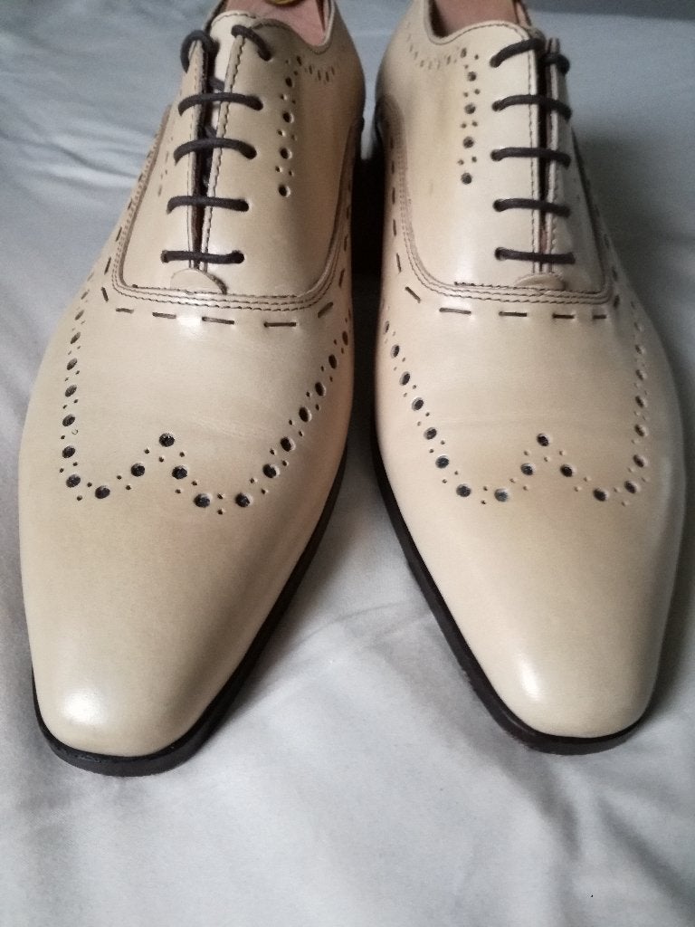 Reinhard Frans veterschoenen - beige - maat 44 (als NIEUW), Kleding | Heren, Overige kleuren, Verzenden, Nieuw, Reinhard Frans