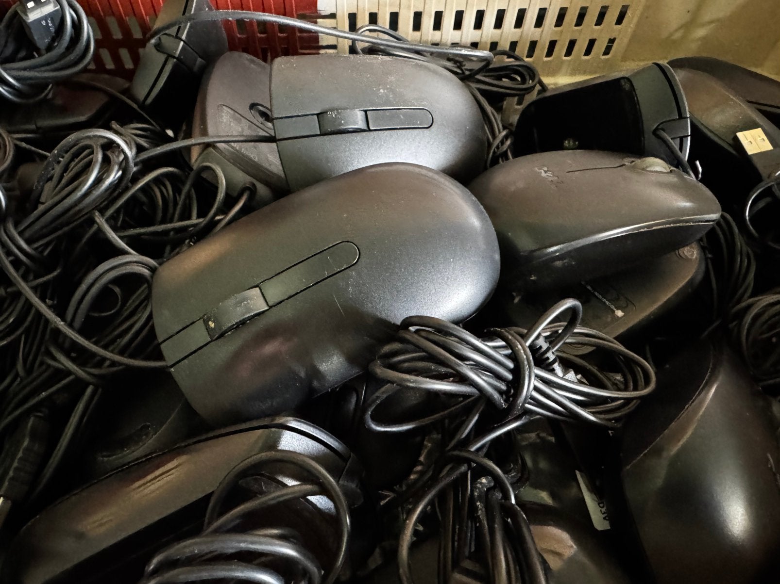 Partij USB muizen 170x (GEBRUIKT), Muis, Gebruikt, Diverse, Ophalen of Verzenden