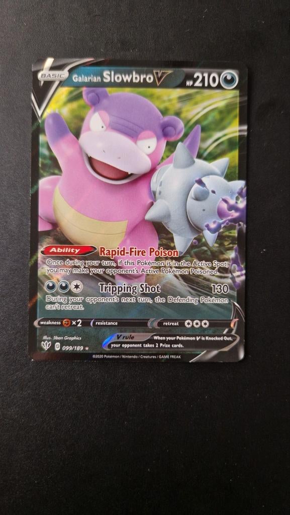Galarian Slowbro V 099/189 Darkness Ablaze Pokemon, Ophalen of Verzenden, Zo goed als nieuw, Losse kaart