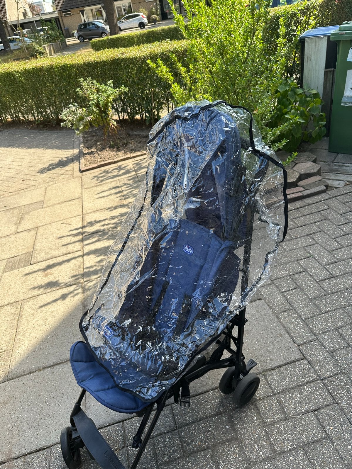 Chicco London buggy met regenhoes - Blauw, Ophalen, Gebruikt, Overige merken, Regenhoes