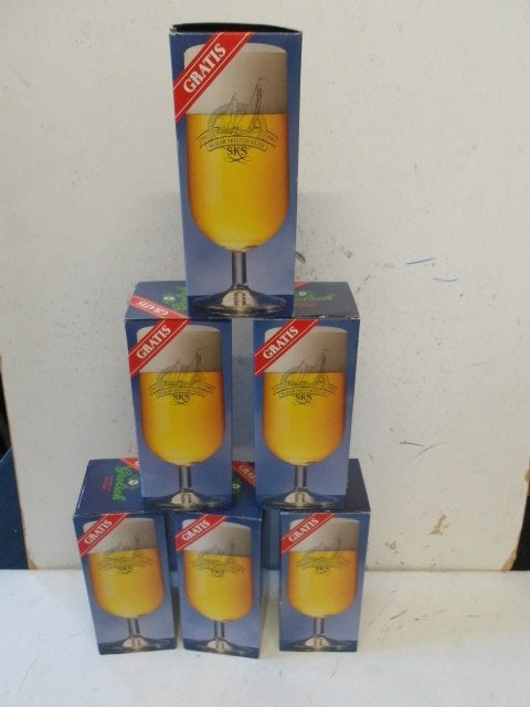Grolsch glazenset (nr.14) 6 stuks, Ophalen of Verzenden, Nieuw, Glas of Glazen, Grolsch