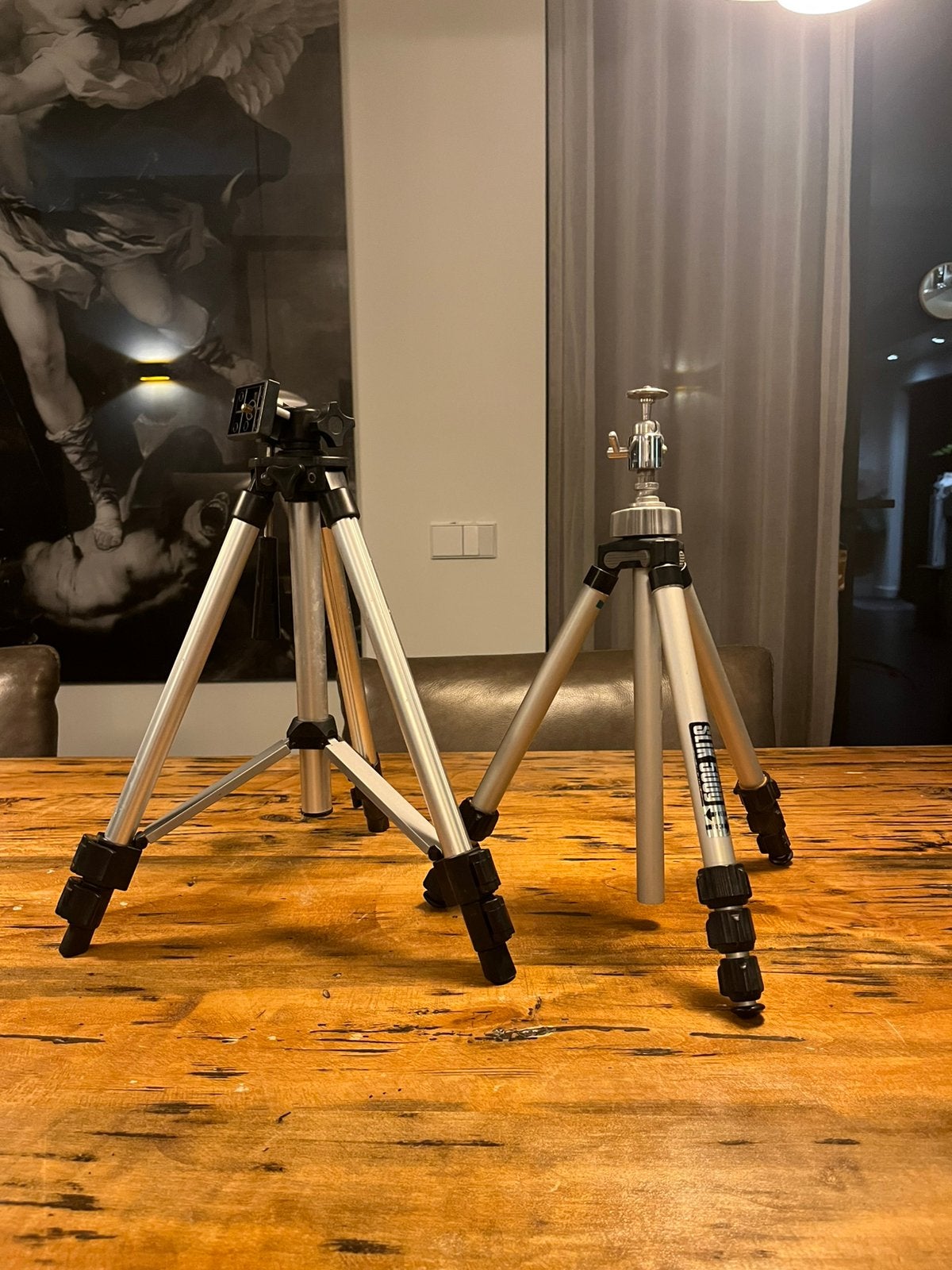 2x SLIK Camera Tripod - Fotografie Statief Set, 125 cm of minder, Slik, Zo goed als nieuw, Ophalen of Verzenden