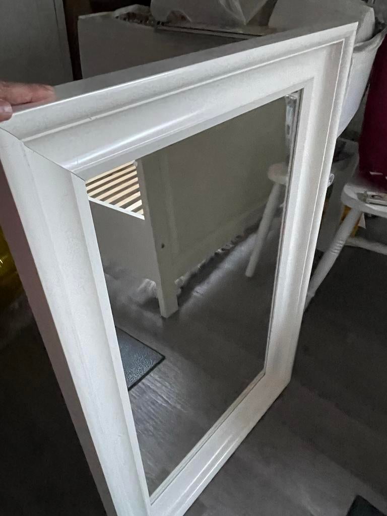 IKEA HEMNES spiegel, wit, 60x90 cm, Ophalen, Gebruikt, Minder dan 100 cm, Rechthoekig