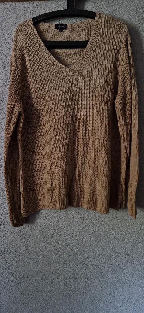 Bloomings Amsterdam knitted v-hals trui Maat, Maat 38/40 (M), Verzenden, Beige, Nieuw