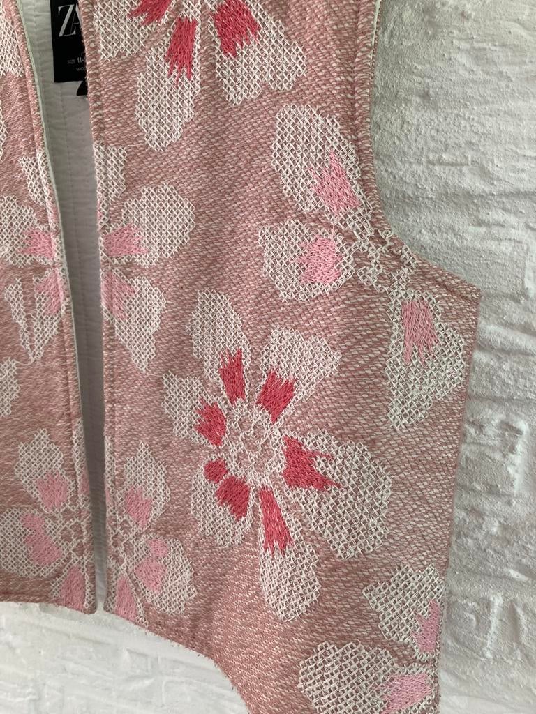 Bloemen boho gilet meisje 152 ZARA, Ophalen of Verzenden, Zo goed als nieuw, Meisje, Trui of Vest
