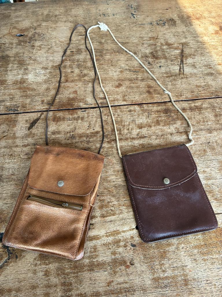 Waardespullen tasjes leder, Gebruikt, Bruin, Minder dan 40 cm, Minder dan 35 cm