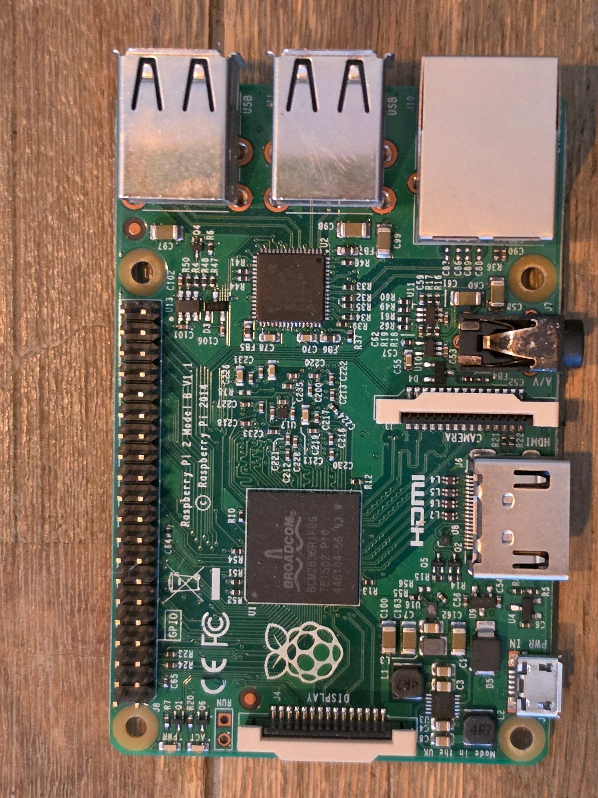 Raspberry Pi 2 Model B V1.1, Gebruikt, Minder dan 4 GB, Minder dan 2 Ghz, Ophalen of Verzenden