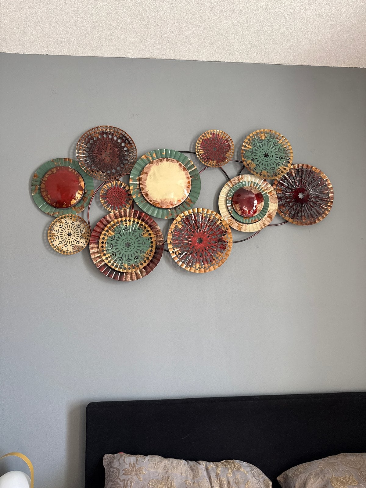 Metalen Wanddecoratie - 140x75cm - Vintage Stijl, Huis en Inrichting, Ophalen, Metaal, Wandsculptuur, Zo goed als nieuw