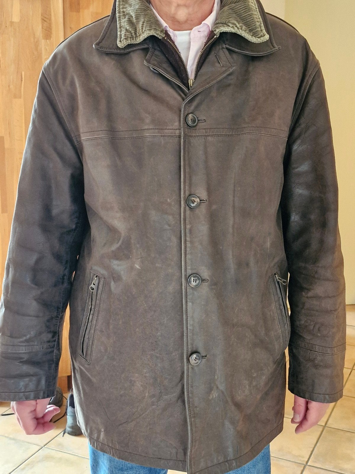 ARMAN MAN Leren Jas met dubbele sluiting. Maat 54, Kleding | Heren, Maat 52/54 (L), ARMA MAN, Bruin, Ophalen of Verzenden