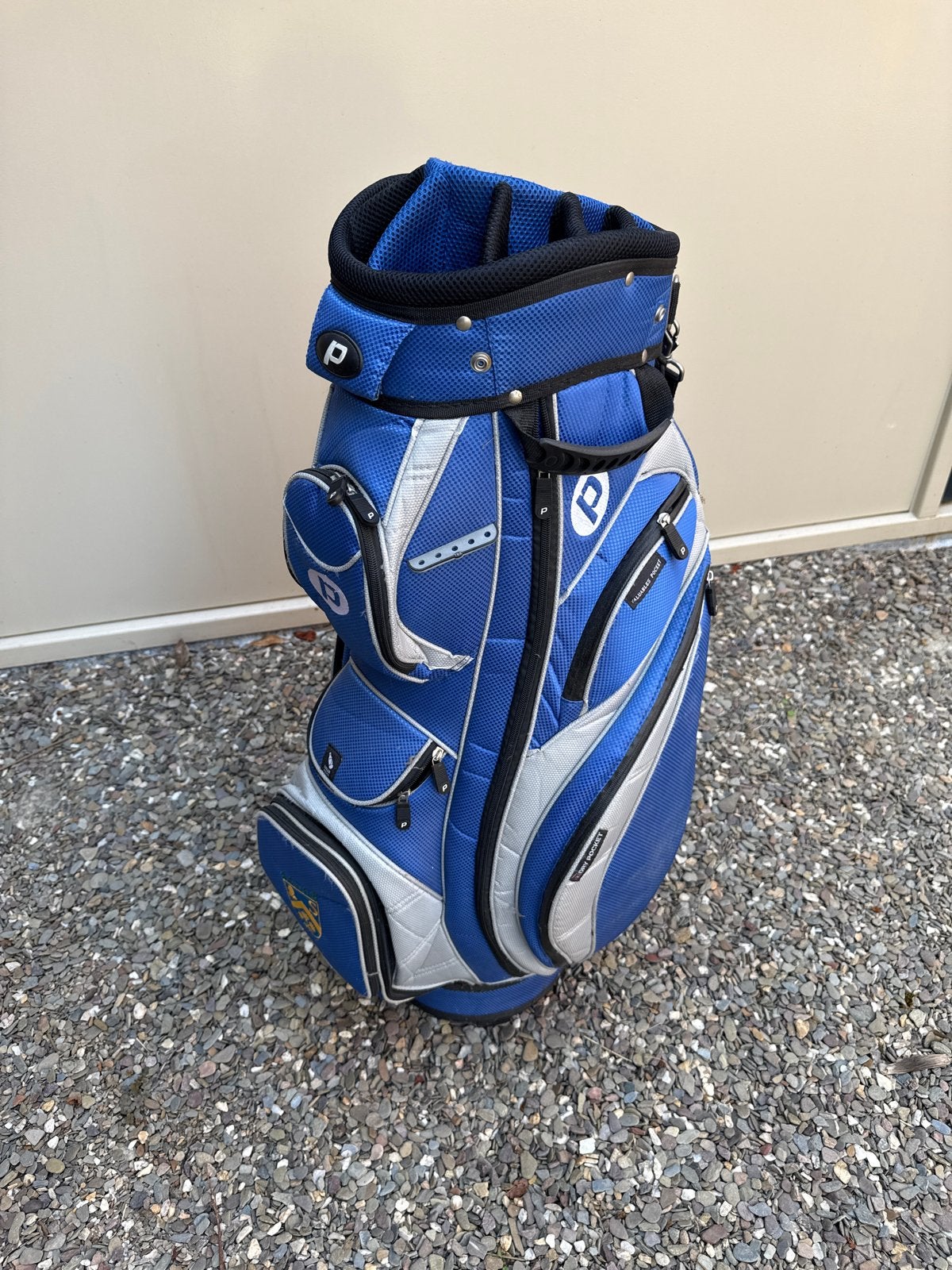 Blauwe golftas met 14-vaks verdeler, Ophalen, Gebruikt, Tas, Overige merken