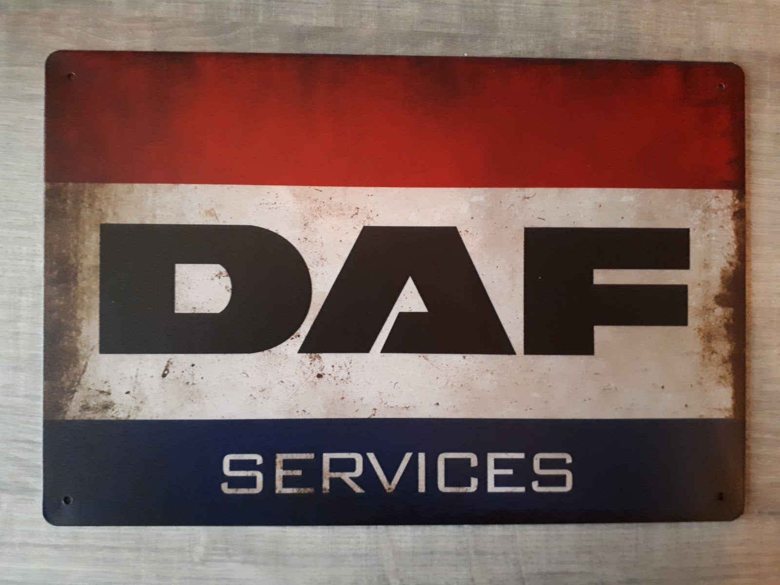 Daf Services 20x30 cm Metalen Reclamebord, Verzenden, Nieuw, Reclamebord