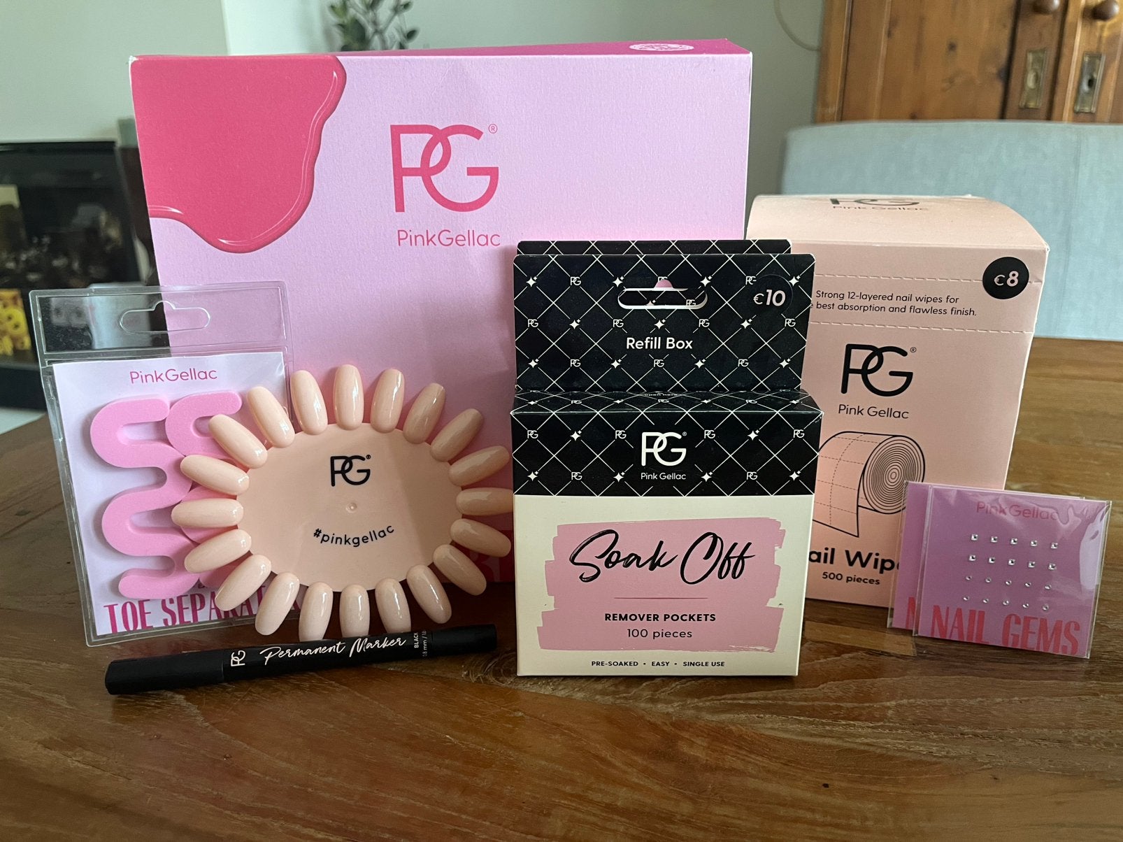 Starterset Pink Gellac, Verzenden, Zwart, Zo goed als nieuw, Handen en Nagels