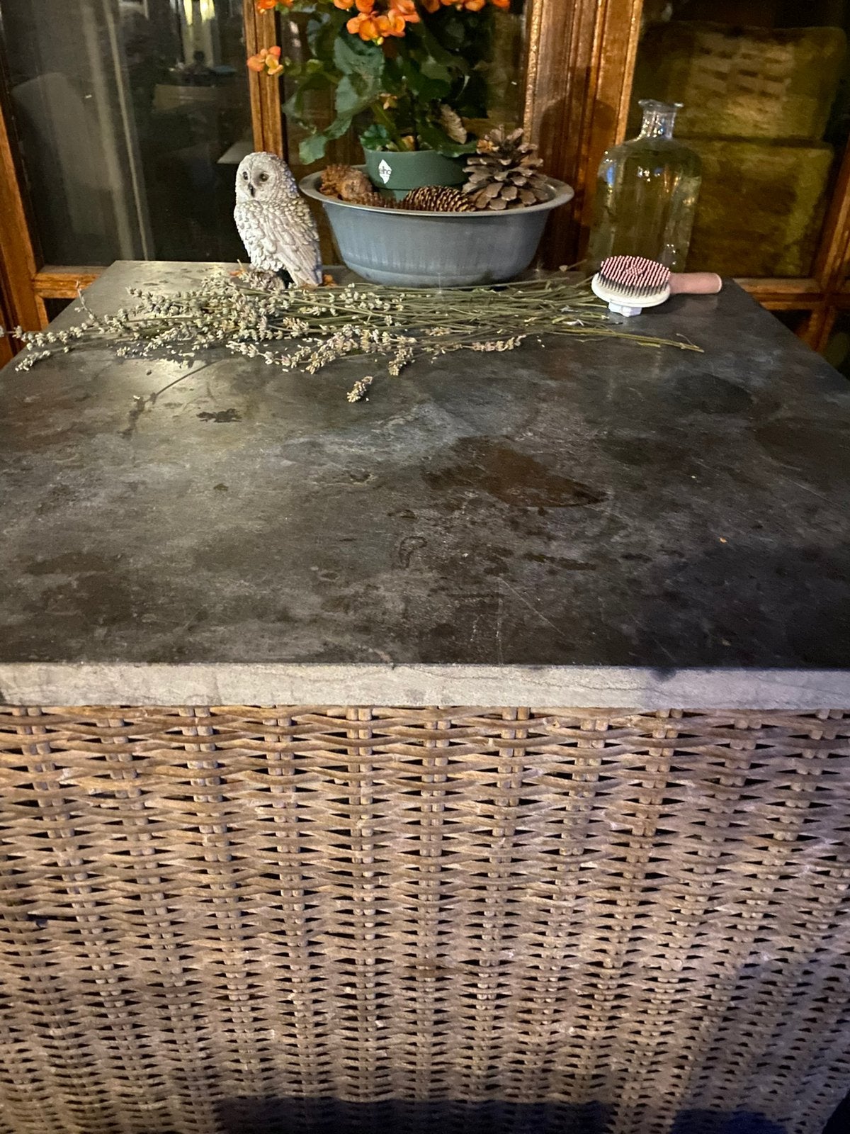 Rotan tuintafel vierkant, Ophalen, Gebruikt, Vierkant, Overige materialen