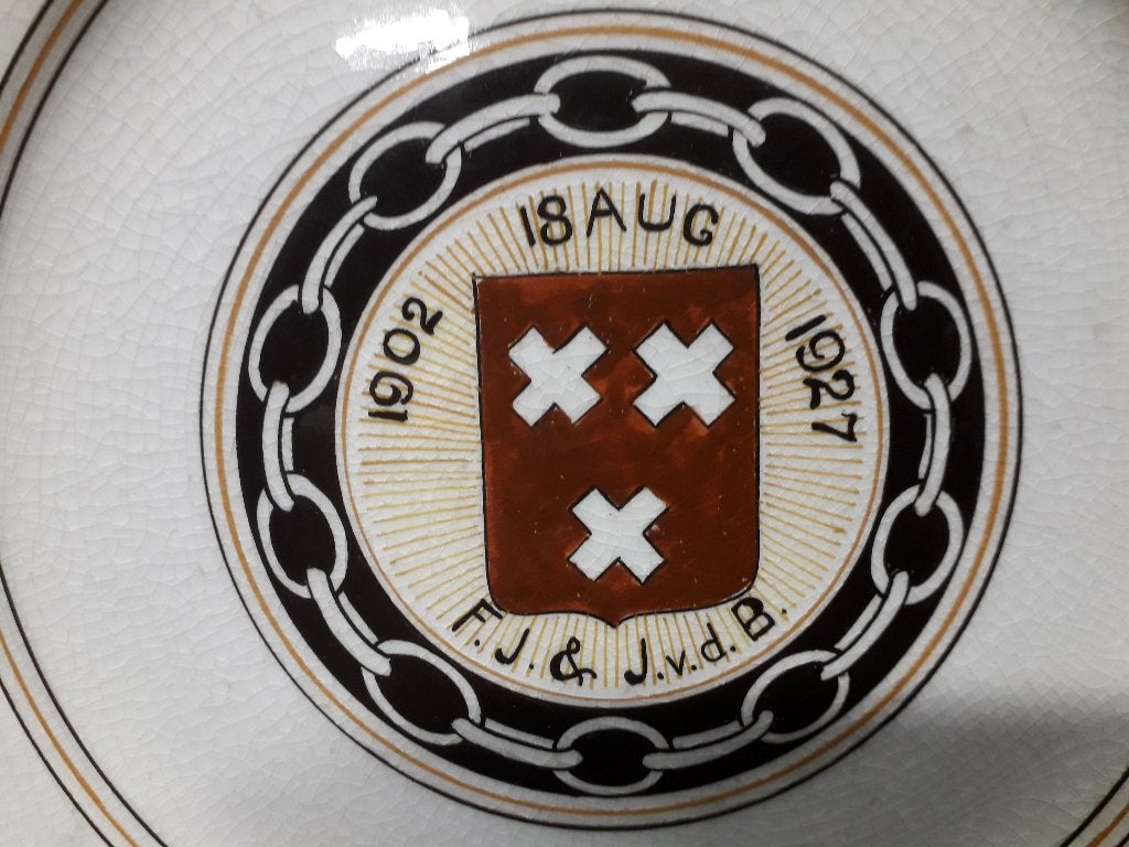 APARTE ANTIEKE PLATELEN ZUID HOLLAND WANDSCHOTEL uit 1927, Ophalen of Verzenden