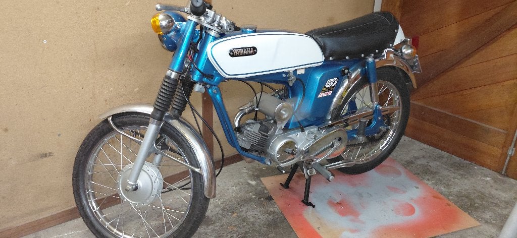 Yamaha Fs1 uit 1970, Fietsen en Brommers, Brommers | Oldtimers, Ophalen, Maximaal 45 km/u, Yamaha, 4 versnellingen