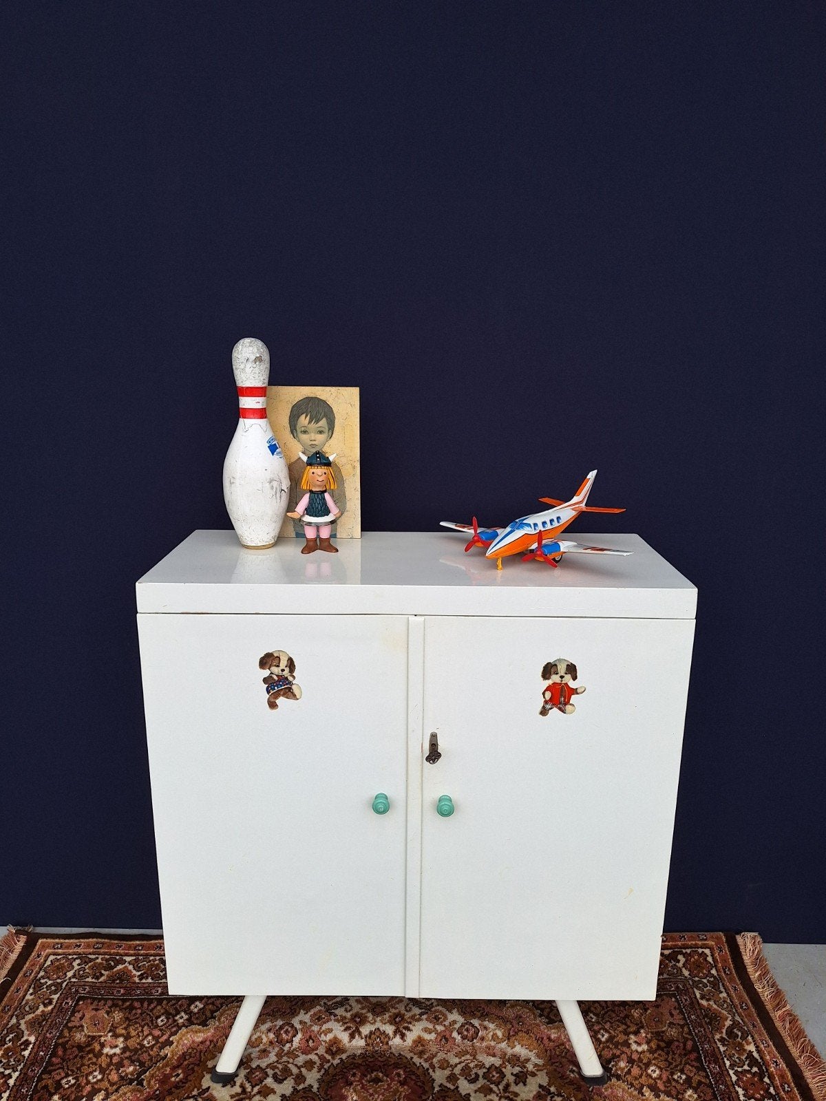 Vintage kleding kastje, kinderkamer kast, witte kledingkast, Ophalen, 50 tot 100 cm, Retro vintage, 25 tot 50 cm