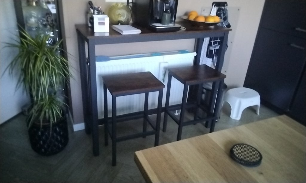 Side table met 2 krukjes, Huis en Inrichting, Ophalen, Zo goed als nieuw, Hout