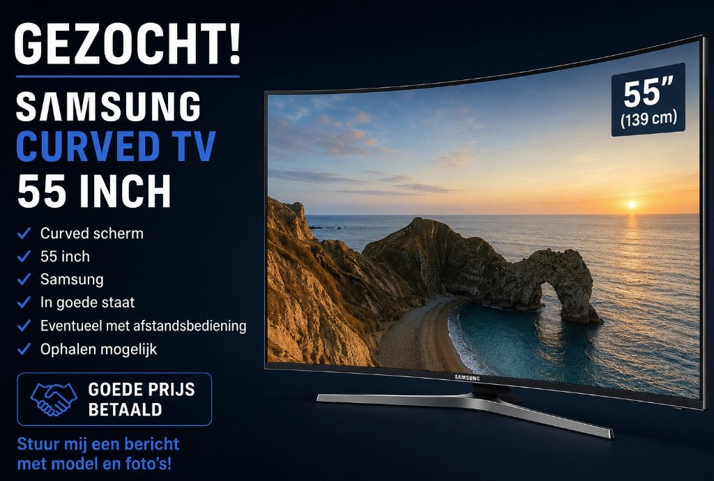 GEZOCHT samsung curved tv, Ophalen of Verzenden, 100 cm of meer, 50 Hz, Samsung