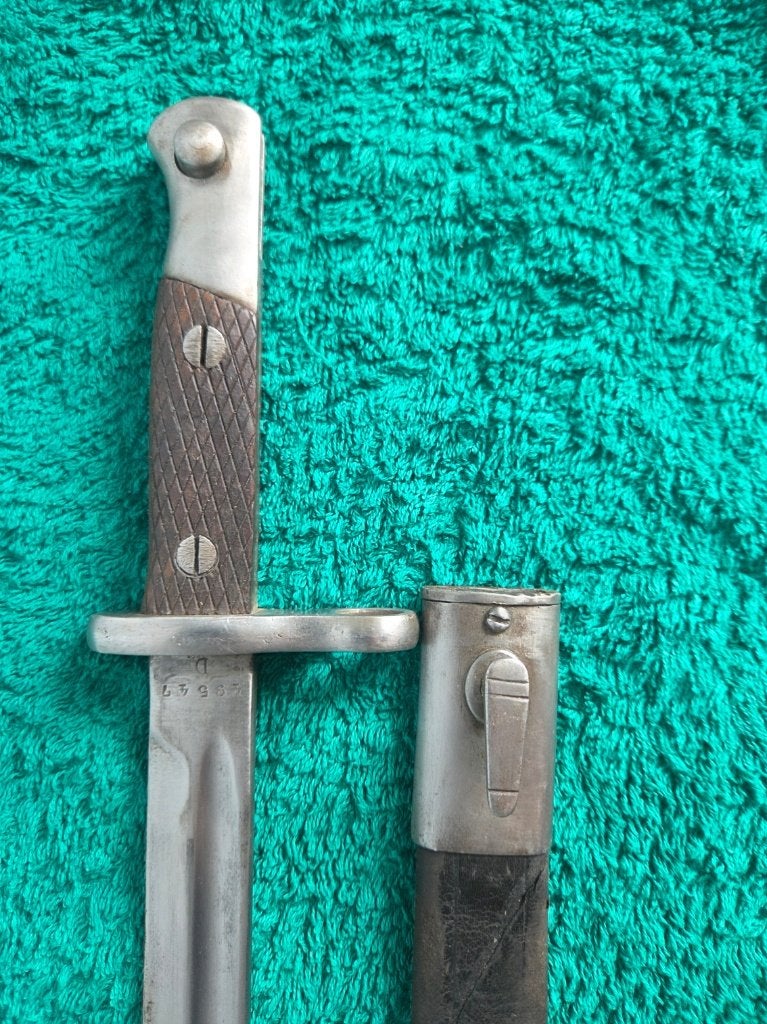 Spaanse bajonet M 1913 met schede, Verzamelen, Ophalen of Verzenden, Landmacht, Overige gebieden, Mes of Dolk