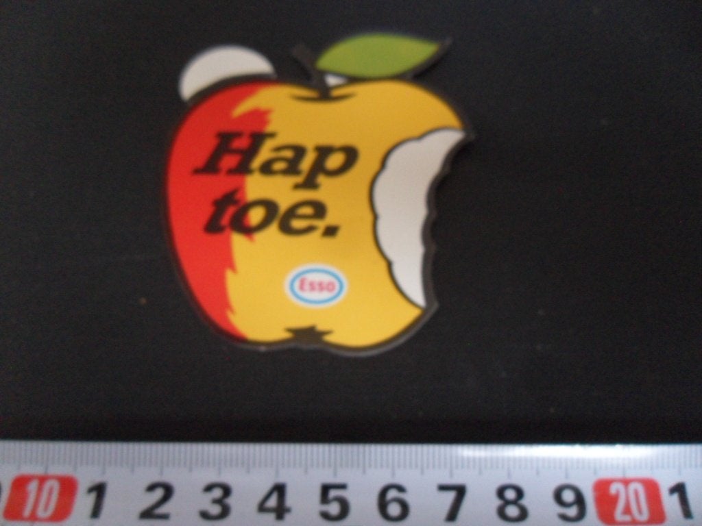 sticker ESSO Hap toe.  Appel   Apple  *, Ophalen of Verzenden, Zo goed als nieuw