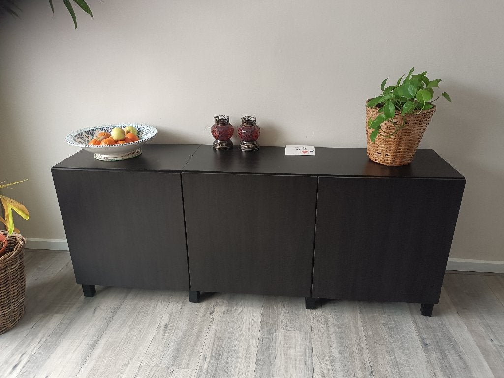 Besta ikea kast 3 delig met poten, Ophalen, Met deur(en), 150 tot 200 cm, Zo goed als nieuw
