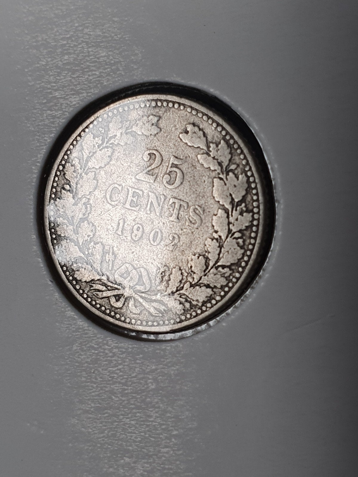 Zilveren 25 Cent Koningin Wilhelmina 1902, Ophalen of Verzenden