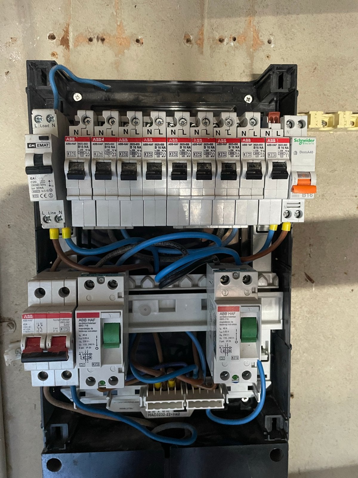 Complete ABB HAF Groepenkast met installatieautomaten, Ophalen, Gebruikt, ABB, Groepenkast
