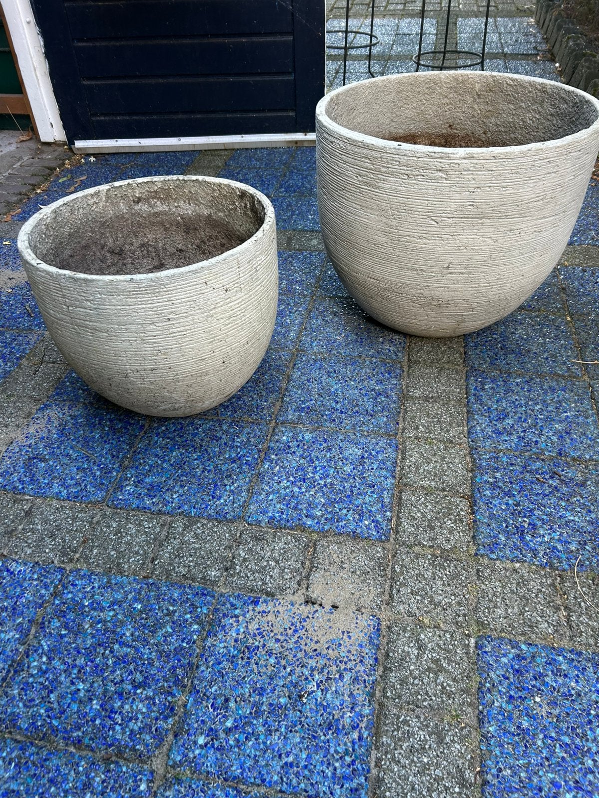 3 bloempotten, 2 groot 1 middel, Ophalen, Rond, Zo goed als nieuw, Aardewerk