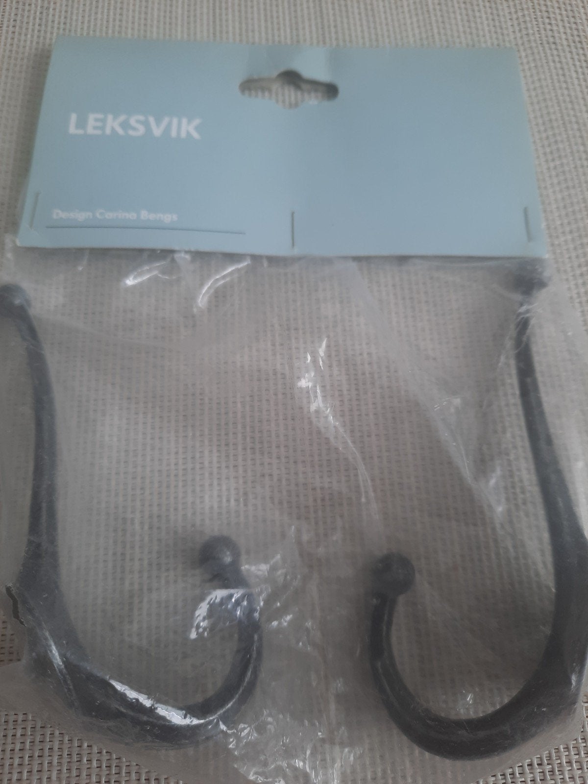 IKEA Leksvik Wandhaken - Set van 2, Ophalen, Nieuw, Metaal, Wandhaken