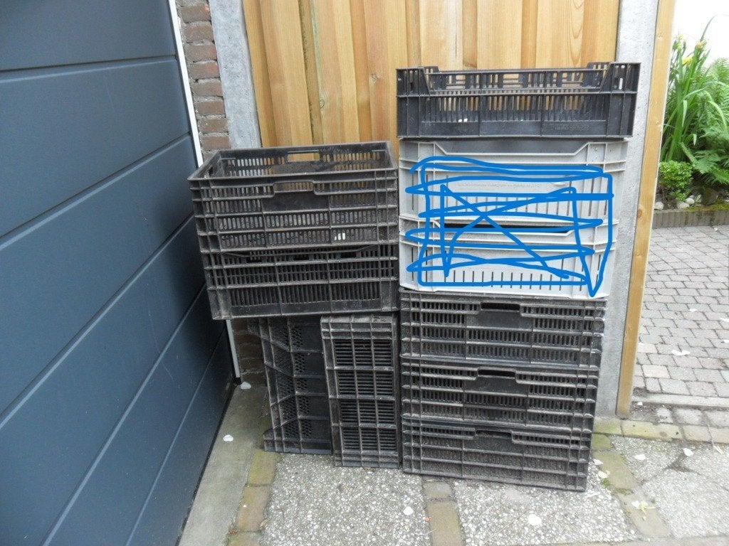Veiling kisten kunststof (8), Ophalen, Gebruikt, 100 cm of meer, 60 cm of meer
