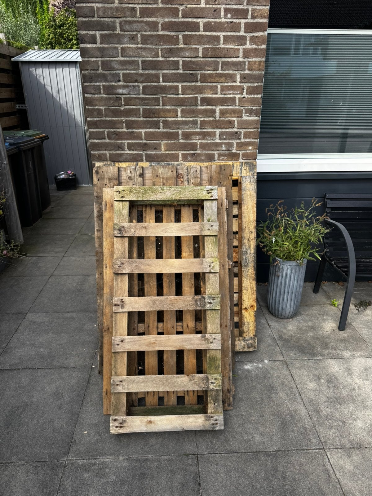 Gratis ophalen 4 x sloop pallet, Doe-het-zelf en Verbouw, Ophalen, Gebruikt, Minder dan 25 mm, Minder dan 200 cm