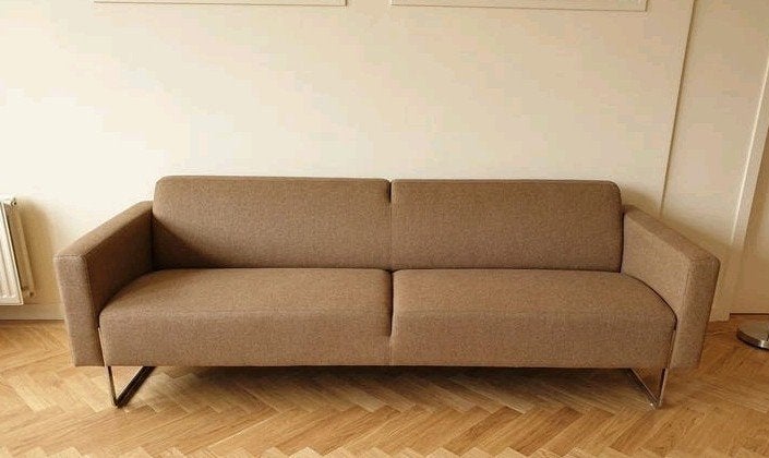 Artifort Mare | 3 zitsbank | Bruin Wol | Opnieuw bekleed, Huis en Inrichting, Banken | Bankstellen, 75 tot 100 cm, Ophalen of Verzenden