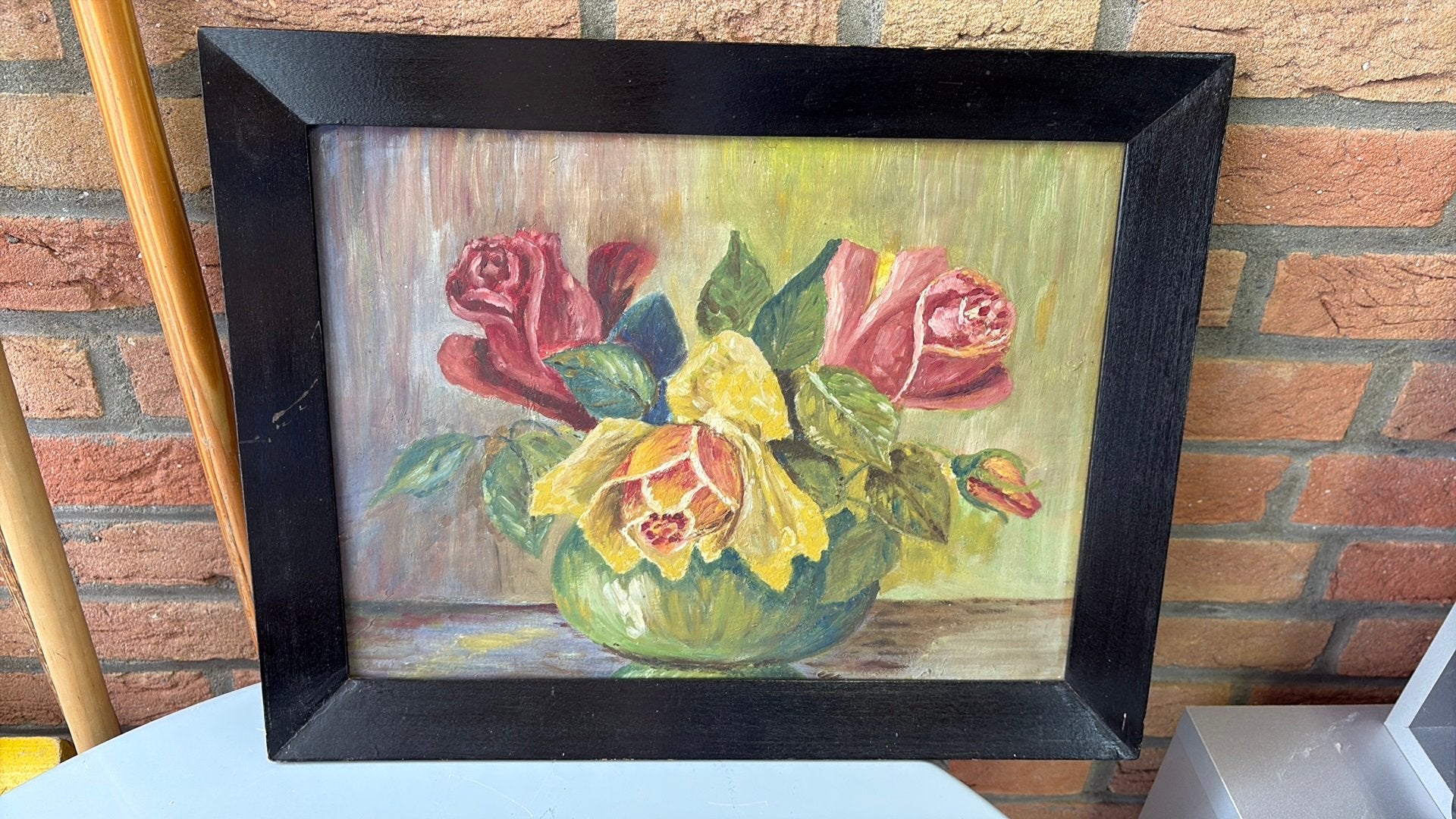 Bloemen schilderijtje, Ophalen of Verzenden, Bloemen