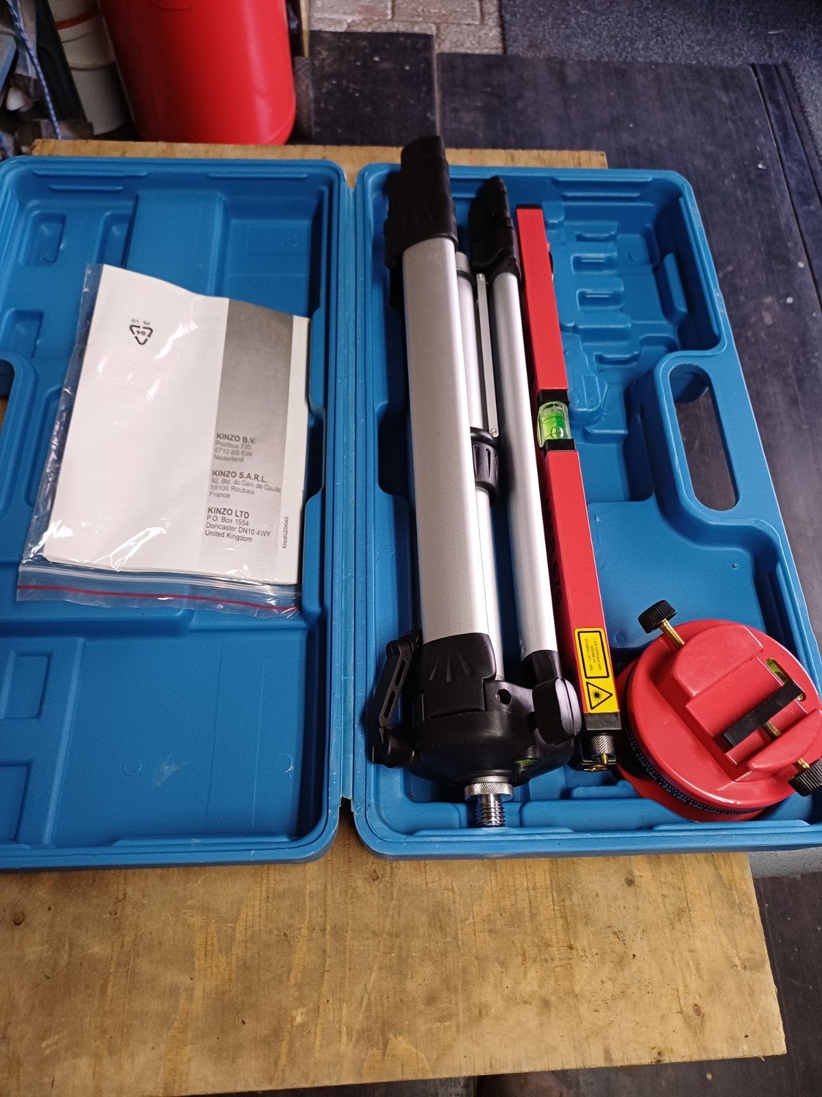 Leaser set nieuw in koffer, Ophalen