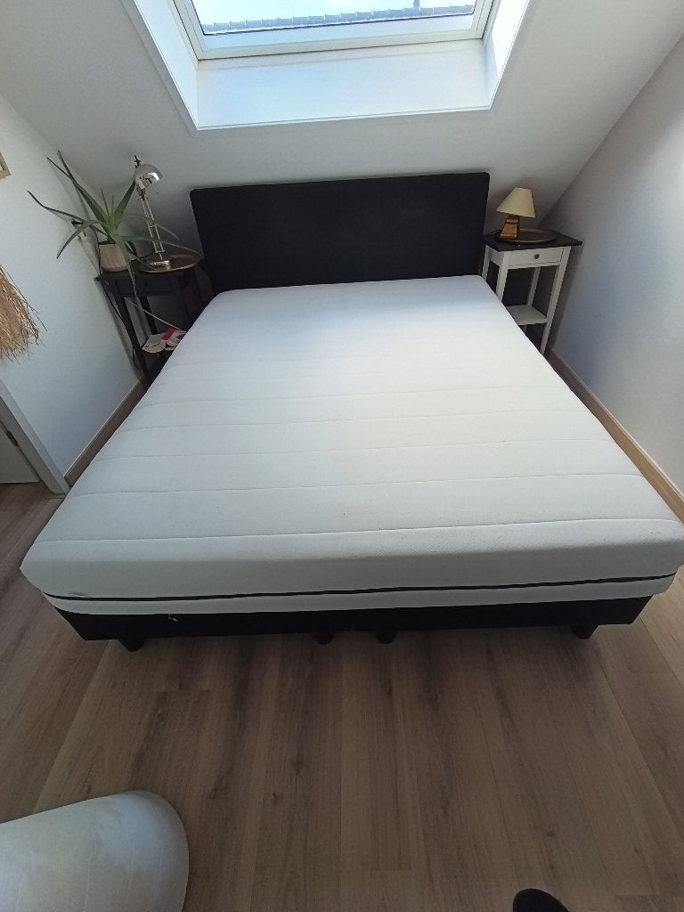 Boxspring bed 200x160 met matras, Ophalen, Gebruikt, Tweepersoons, 200 cm
