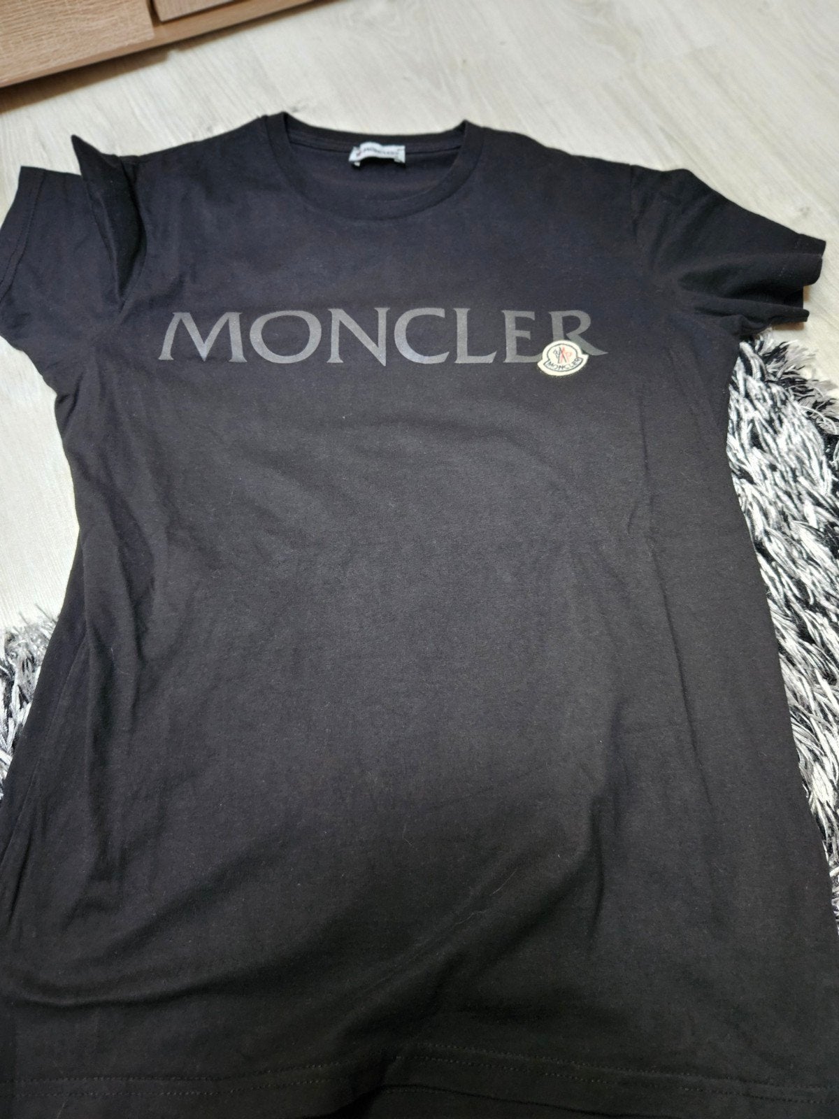 Moncler herentshirt zwart mt S, Moncler, Zwart, Ophalen of Verzenden, Zo goed als nieuw