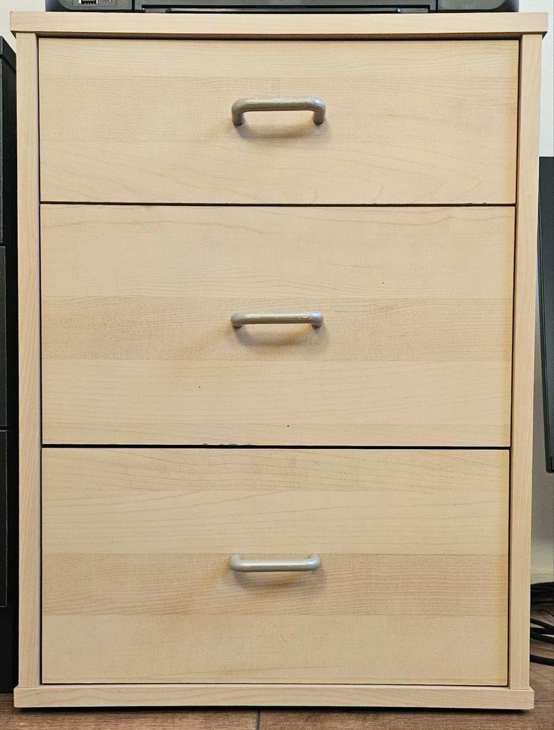 Nachtkastje houtkleur, Ophalen, Gebruikt, Minder dan 45 cm, 55 tot 70 cm