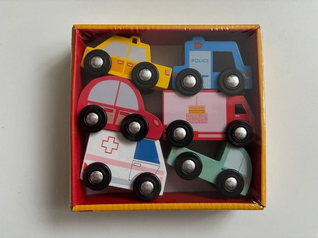 HEMA Houten set - Car set 6 autos vormen Nieuw, Ophalen of Verzenden, Nieuw