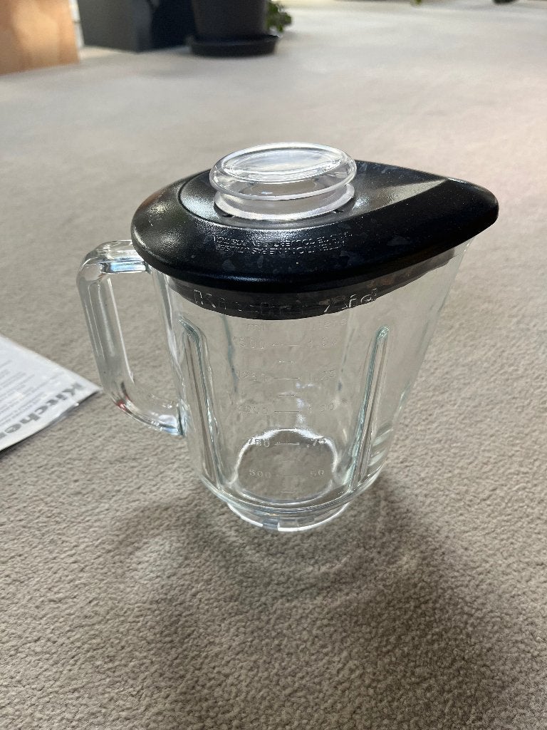 Kitchen aid 1,5 ltr. glazen kan 5ksb555, Witgoed en Apparatuur, Gebruikt, 1 tot 2 liter, 3 snelheden of meer, Ophalen of Verzenden