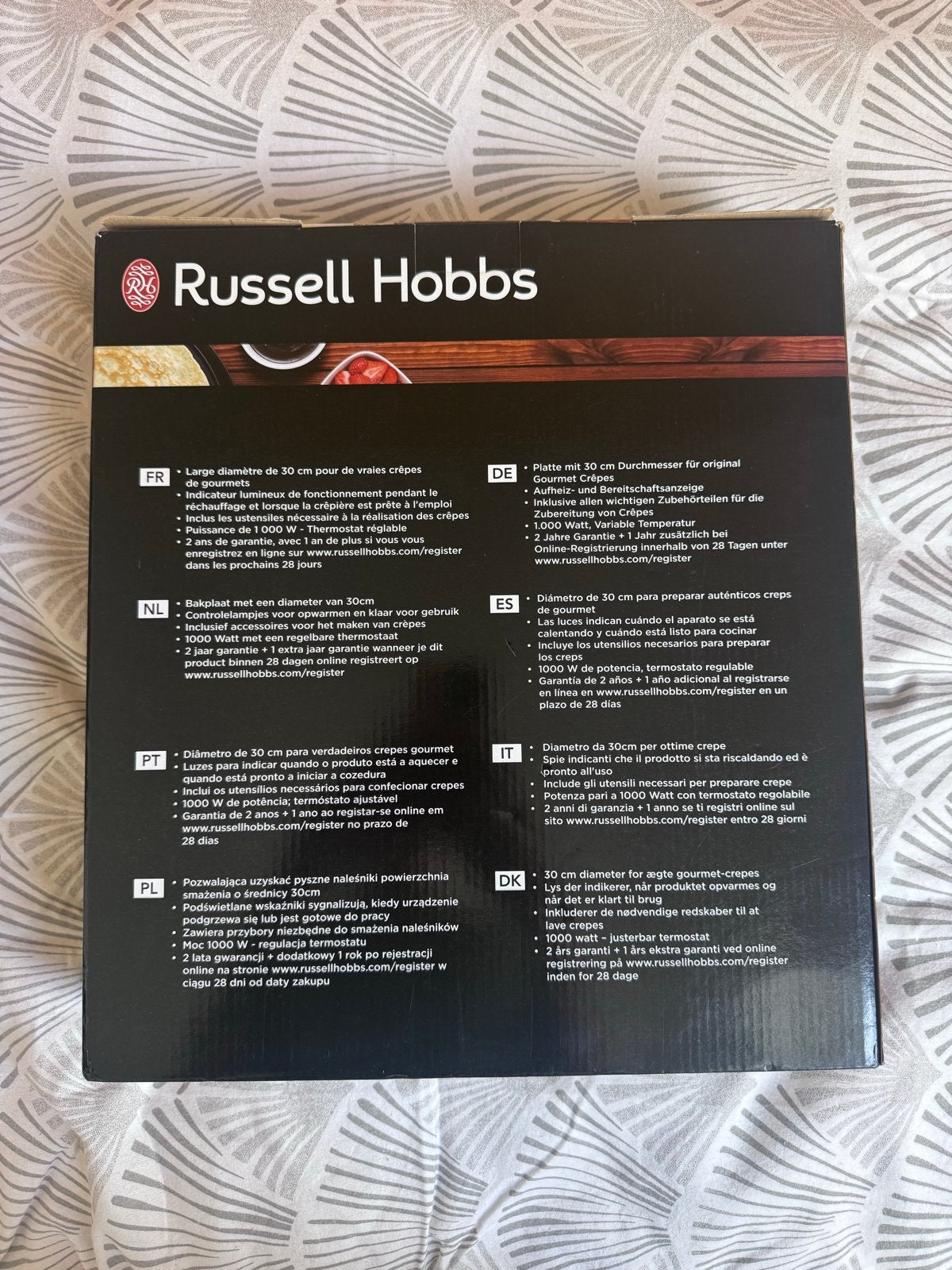 Russell Hobbs Fiesta Crêpe Maker - zo goed als Nieuw in doos, Ophalen, Zo goed als nieuw