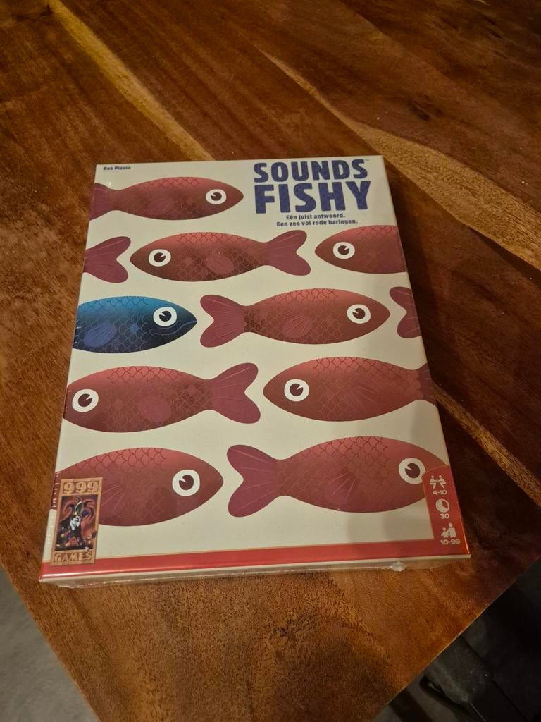 Sounds Fishy - Leuk gezelschapsspel van 999 Games, Vijf spelers of meer, Ophalen of Verzenden, Nieuw, 999 Games