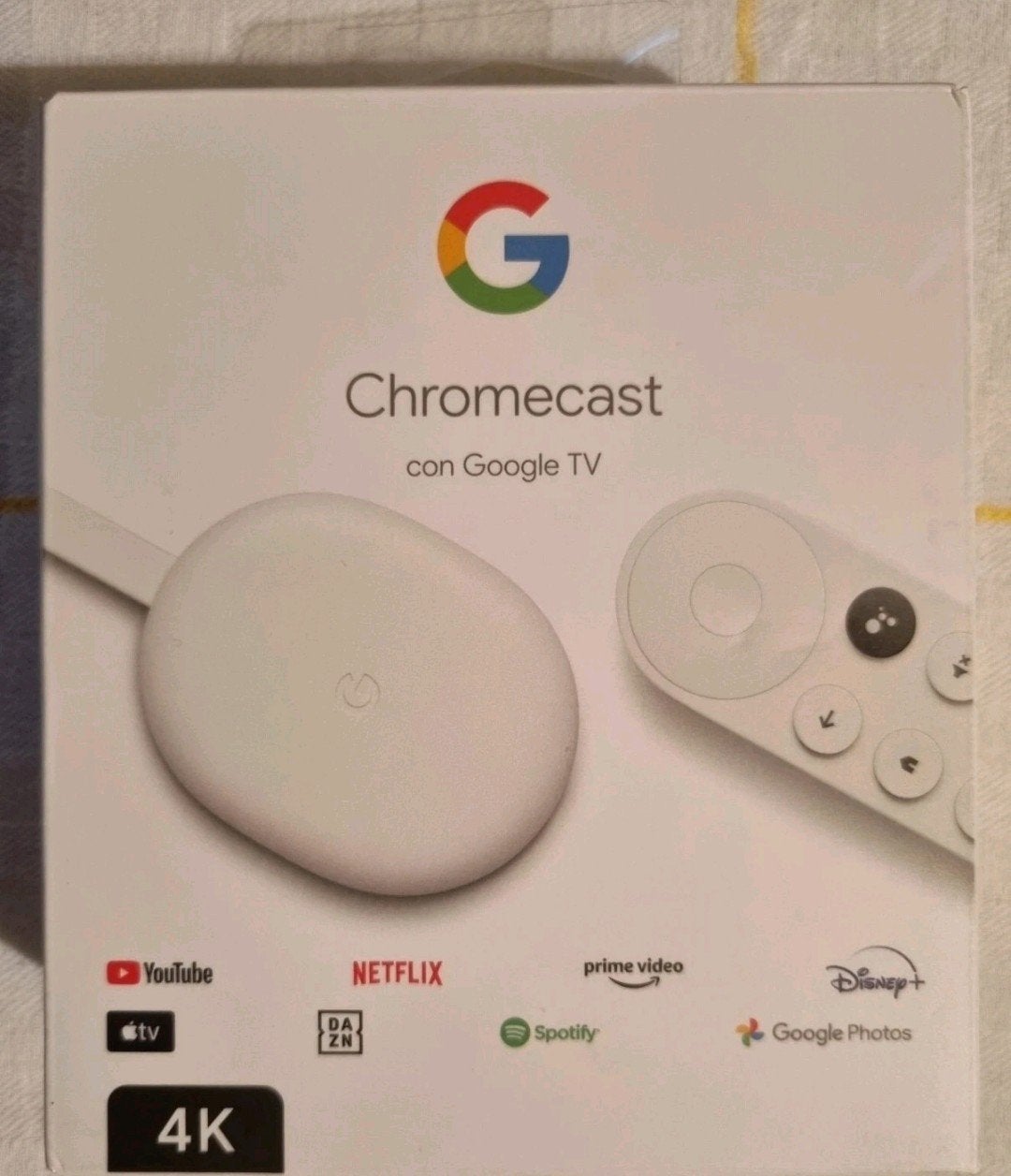 Google Chromecast met Google TV (4K) - Wit, Audio, Tv en Foto, Ophalen of Verzenden, Zo goed als nieuw, HDMI, Zonder harde schijf