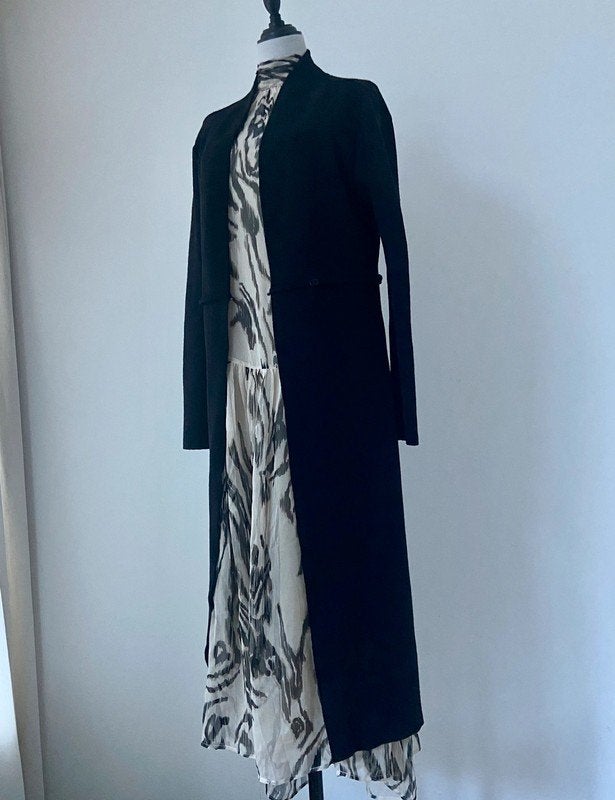Annette Gortz (M) 38/40 twv 895,- tussen jas vest 85% wol, Maat 38/40 (M), Annette Gortz, Zwart, Ophalen of Verzenden