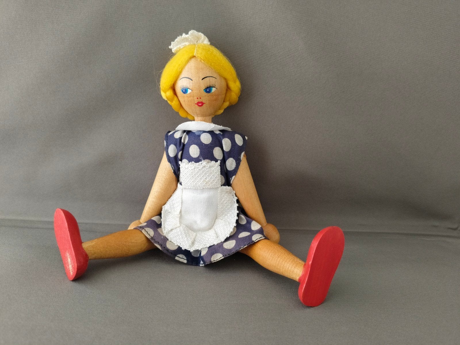 Vintage Houten Popje  (pegdoll), Ophalen of Verzenden