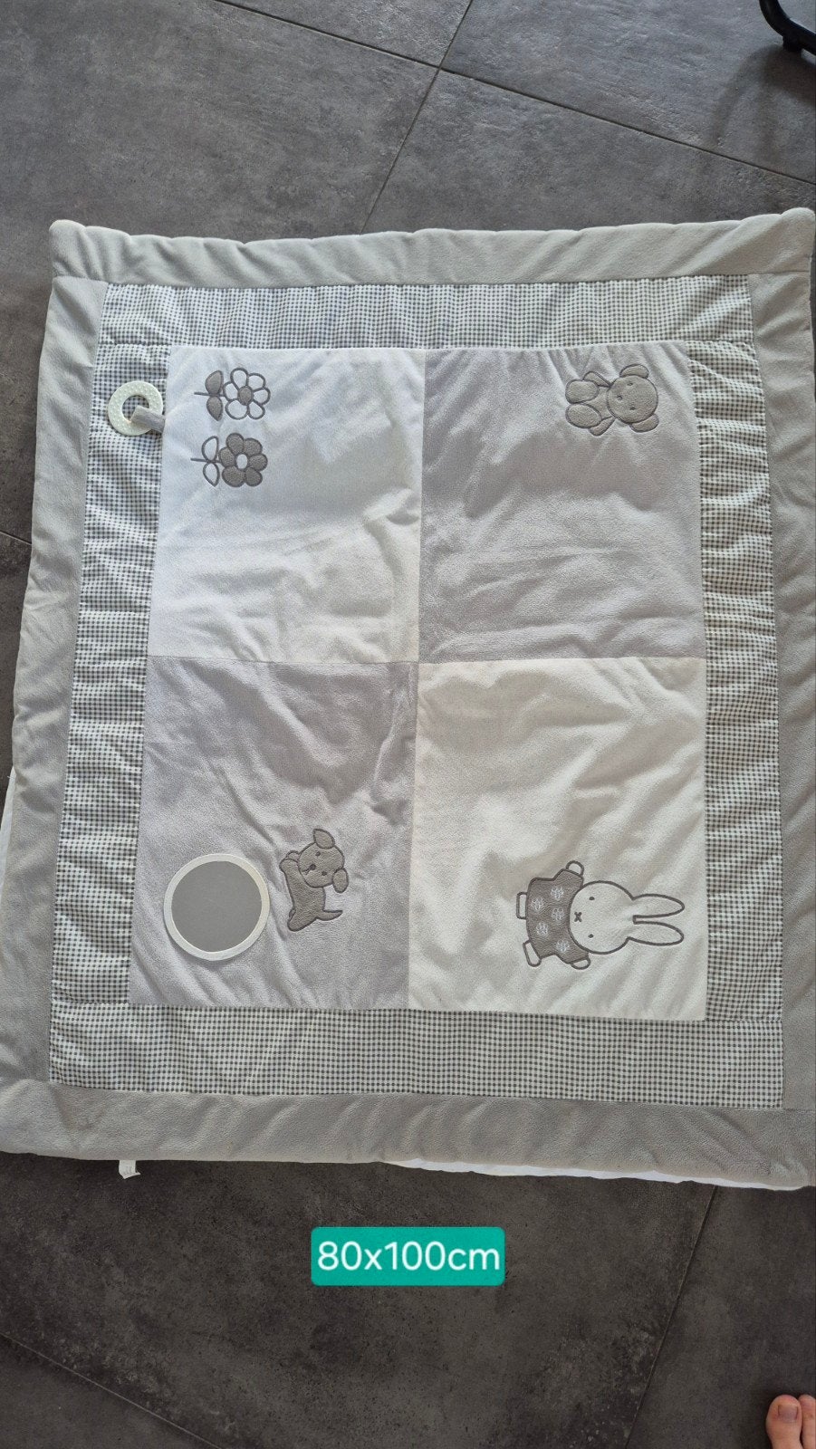 Speelkleed baby 80x100cm met Nijntje en diertjes, Ophalen of Verzenden, Gebruikt, Speelkleed