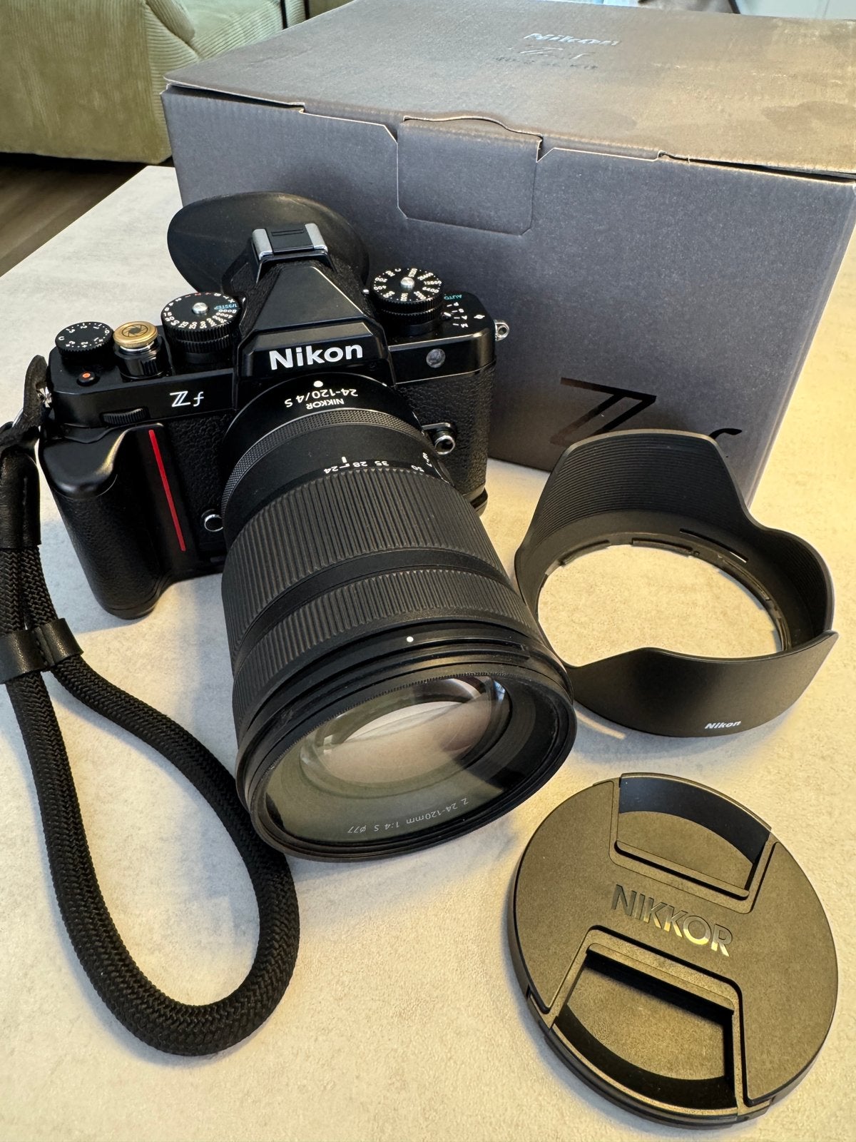 Nikon Z f + NIKKOR Z 24–120 f4S ++++++, Ophalen of Verzenden, Zo goed als nieuw, Nikon, Systeemcamera
