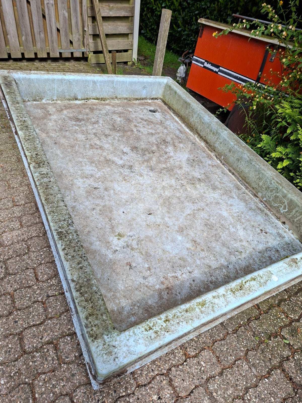 Grote polyester waterbak voor tuin of zwembad (223x158x20cm), Tuin en Terras, Ophalen, Gebruikt, Minder dan 80 cm, Overige typen
