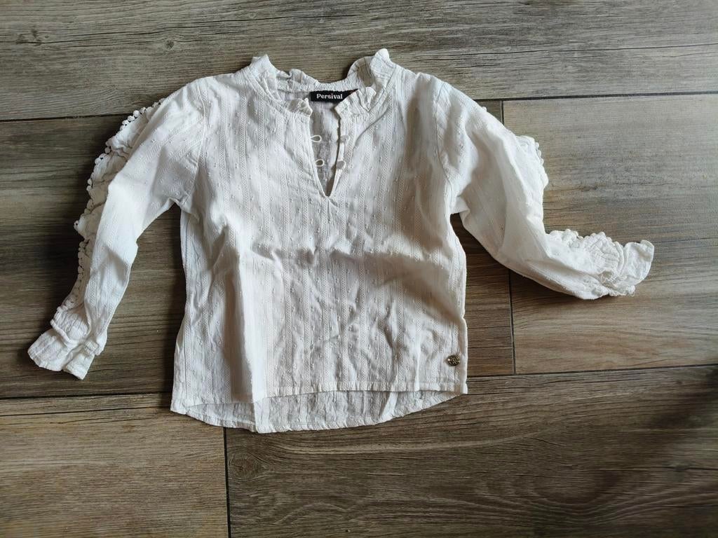 Witte blouse van Persival, maat 104/110, Meisje, Personal, Overhemd of Blouse, Ophalen of Verzenden
