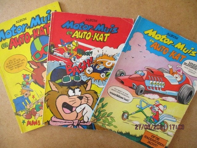 adv4642 motor muis en auto kat album, Eén stripboek, Ophalen, Gelezen